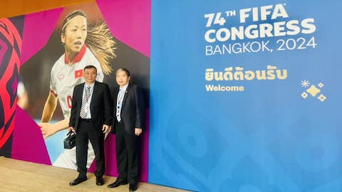 Huỳnh Như cùng các lãnh đạo VFF dự Đại hội FIFA tại Thái Lan